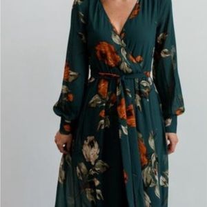 Woman’s floral maxi dress